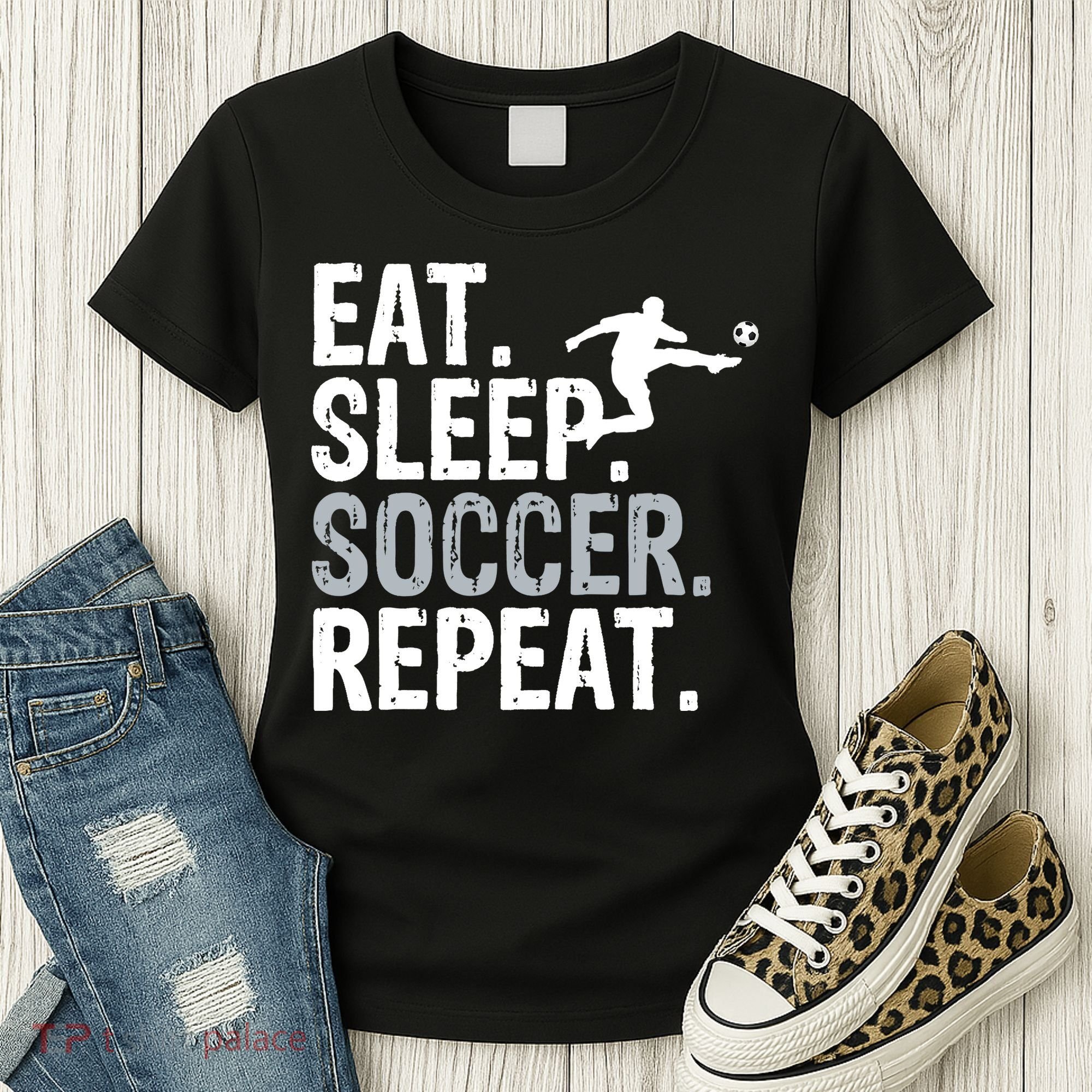 Eat Sleep Soccer Repeat - Soccer Graphic Women's T-Shirt