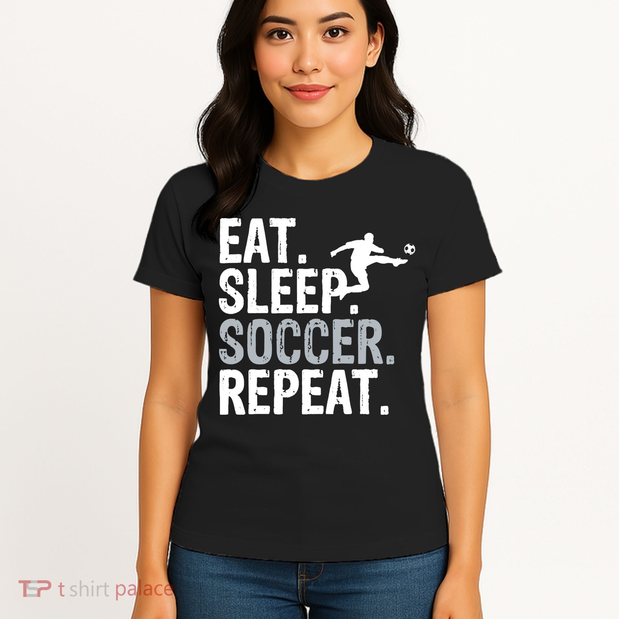Eat Sleep Soccer Repeat - Soccer Graphic Women's T-Shirt