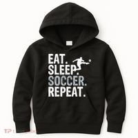 Eat Sleep Soccer Repeat - Soccer Graphic Kids Hoodie thumb 0