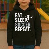 Eat Sleep Soccer Repeat - Soccer Graphic Kids Hoodie thumb 3