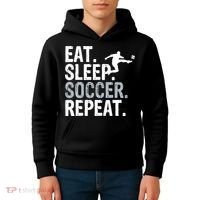 Eat Sleep Soccer Repeat - Soccer Graphic Kids Hoodie thumb 4