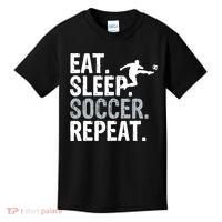 Eat Sleep Soccer Repeat - Soccer Graphic Kids T-Shirt thumb 0