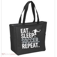 Eat Sleep Soccer Repeat - Soccer Graphic Tote Bag thumb 2