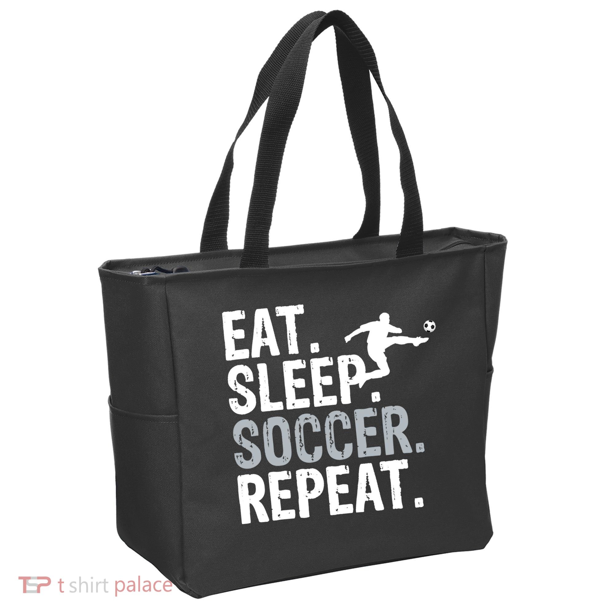 Eat Sleep Soccer Repeat - Soccer Graphic Tote Bag