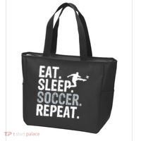 Eat Sleep Soccer Repeat - Soccer Graphic Tote Bag thumb 3