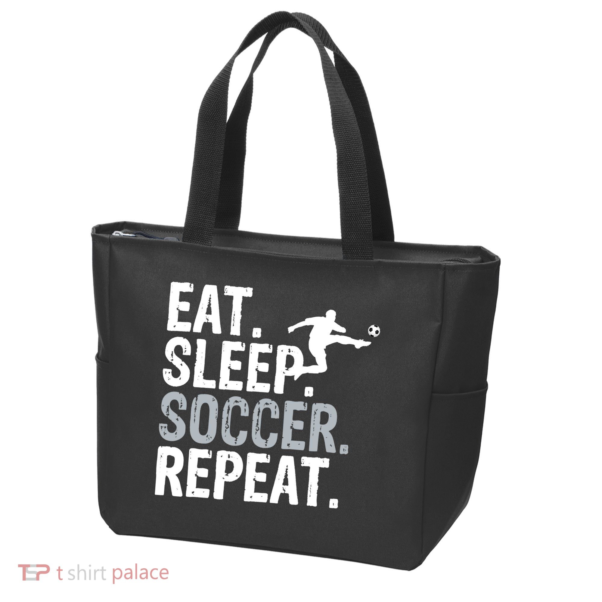 Eat Sleep Soccer Repeat - Soccer Graphic Tote Bag