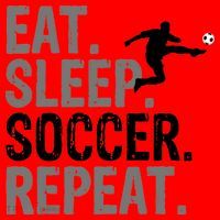 Eat Sleep Soccer Repeat - Soccer Graphic Santa Hat thumb 1
