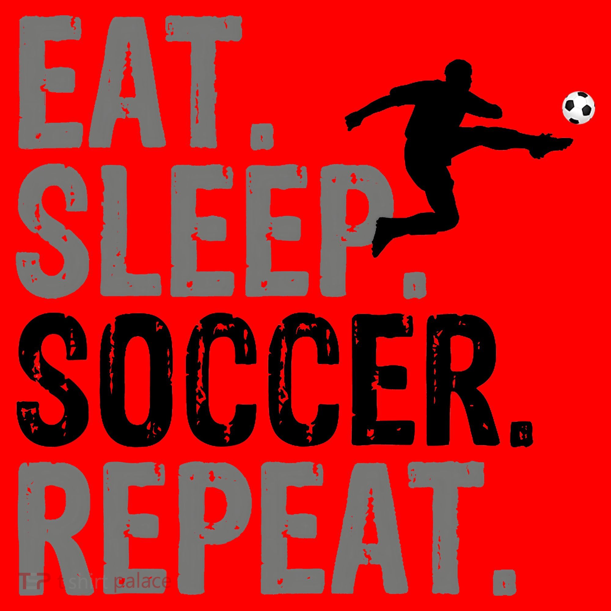 Eat Sleep Soccer Repeat - Soccer Graphic Santa Hat