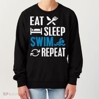 Eat Sleep Swim Repeat funny Swimming Lovers Women's Sweatshirt thumb 0