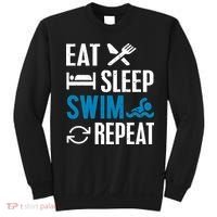 Eat Sleep Swim Repeat funny Swimming Lovers Sweatshirt thumb 0