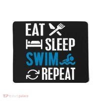 Eat Sleep Swim Repeat funny Swimming Lovers Mousepad thumb 0