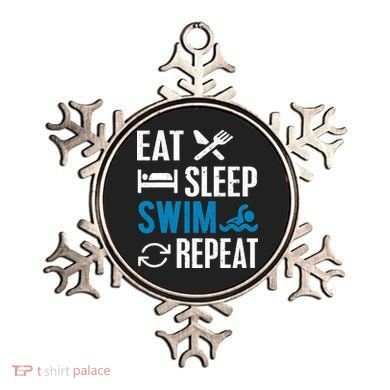 Eat Sleep Swim Repeat funny Swimming Lovers Ornament