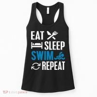 Eat Sleep Swim Repeat funny Swimming Lovers Women's Tank Top thumb 0