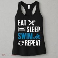 Eat Sleep Swim Repeat funny Swimming Lovers Women's Tank Top thumb 3