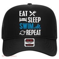 Eat Sleep Swim Repeat funny Swimming Lovers Hat thumb 0
