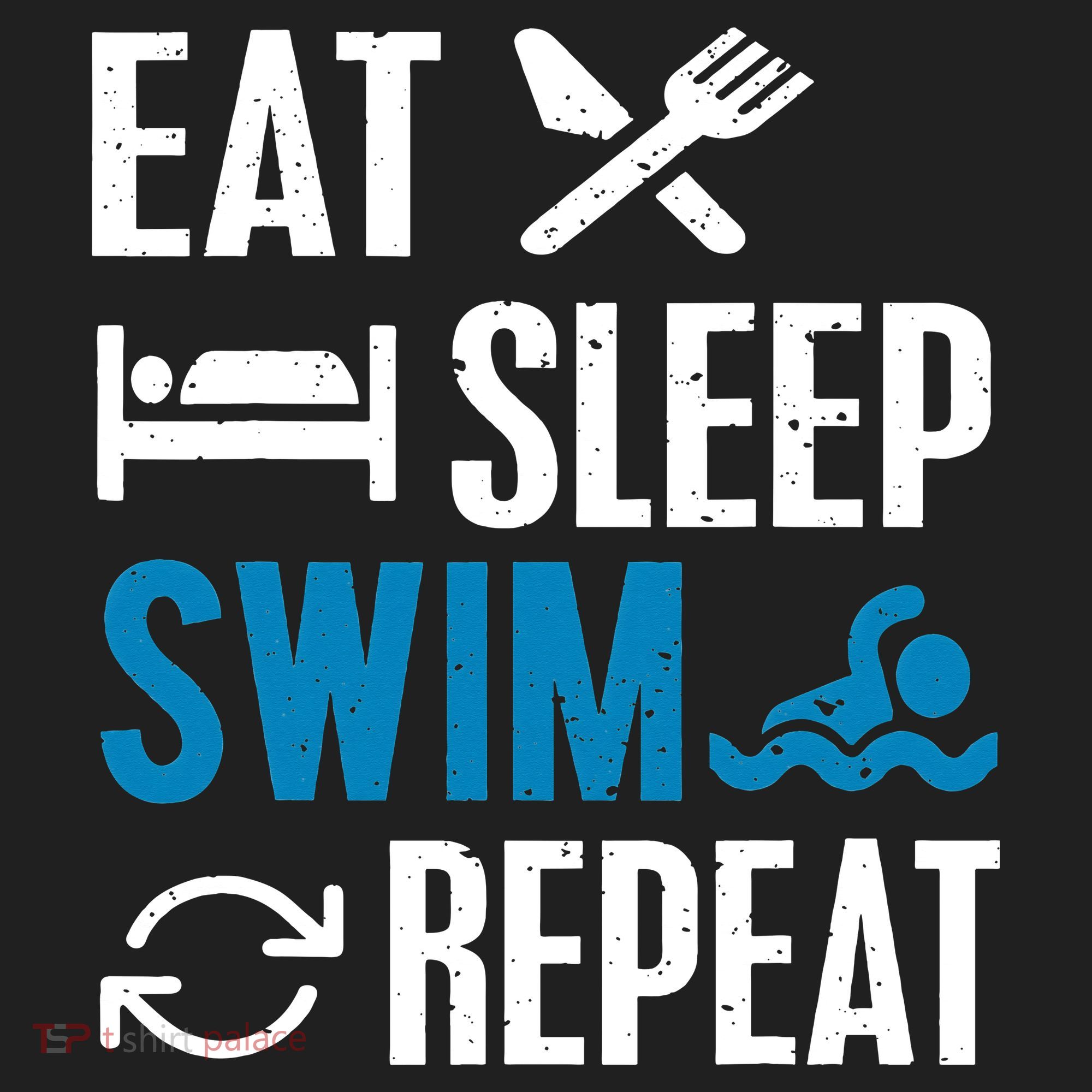 Eat Sleep Swim Repeat funny Swimming Lovers Hat