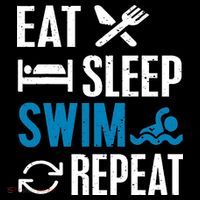 Eat Sleep Swim Repeat funny Swimming Lovers Visor thumb 3
