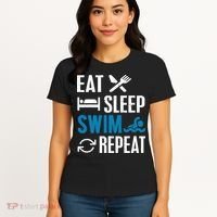 Eat Sleep Swim Repeat funny Swimming Lovers Women's T-Shirt thumb 4