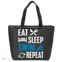 Eat Sleep Swim Repeat funny Swimming Lovers Tote Bag thumb 0
