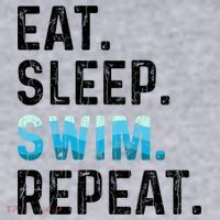 Eat Sleep Swim Repeat Funny Swimmer Swimming Player Graphic Gift Women's Sweatshirt thumb 2