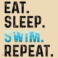 Eat Sleep Swim Repeat Funny Swimmer Swimming Player Graphic Gift Tote Bag thumb 4