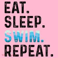 Eat Sleep Swim Repeat Funny Swimmer Swimming Player Graphic Gift Coaster thumb 2