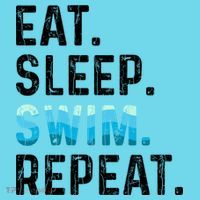 Eat Sleep Swim Repeat Funny Swimmer Swimming Player Graphic Gift T-Shirt thumb 6