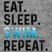 Eat Sleep Swim Repeat Funny Swimmer Swimming Player Graphic Gift Toddler Hoodie thumb 2
