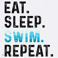 Eat Sleep Swim Repeat Funny Swimmer Swimming Player Graphic Gift Sweatshirt thumb 3
