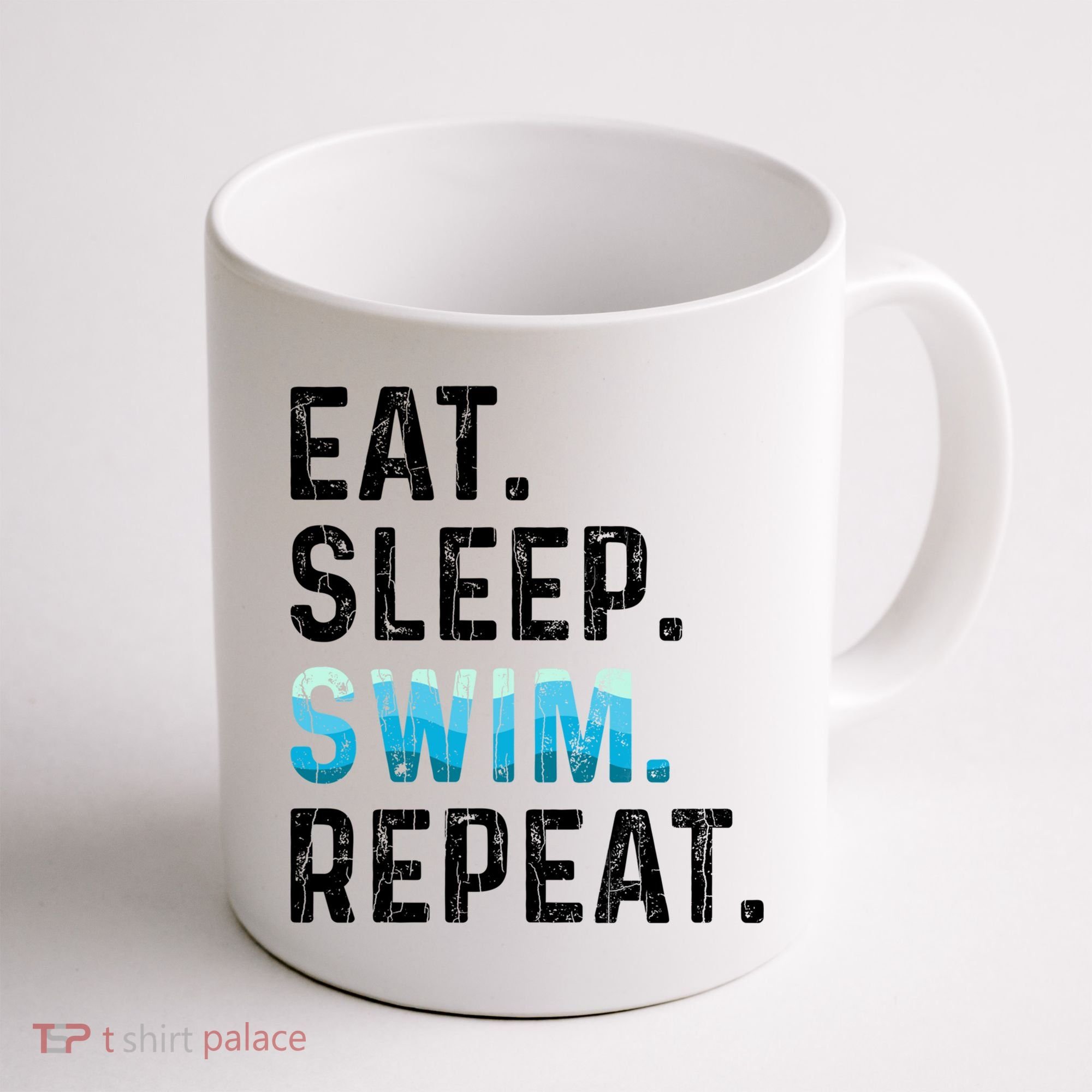 Eat Sleep Swim Repeat Funny Swimmer Swimming Player Graphic Gift Coffee Mug