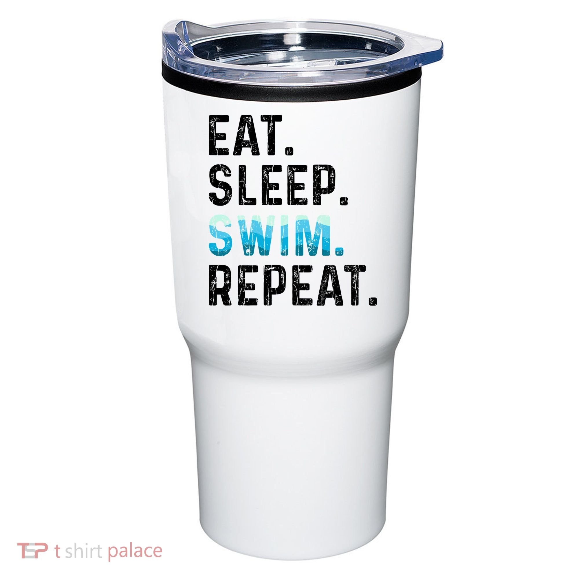 Eat Sleep Swim Repeat Funny Swimmer Swimming Player Graphic Gift Tumbler