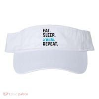 Eat Sleep Swim Repeat Funny Swimmer Swimming Player Graphic Gift Visor thumb 0