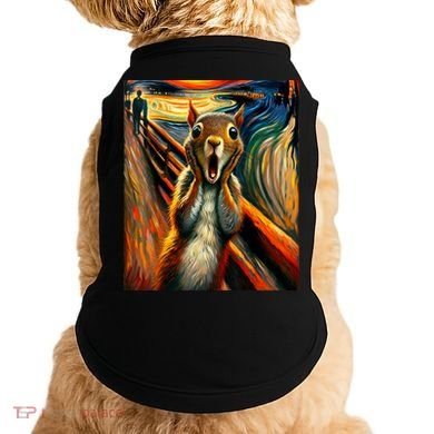 Expressionist Scream Squirrel Lovers Artistic Squirrel Doggie Tank