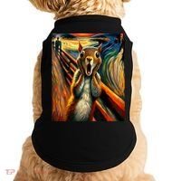 Expressionist Scream Squirrel Lovers Artistic Squirrel Doggie Tank thumb 0
