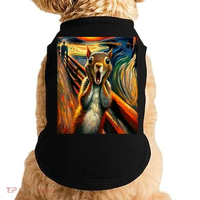 Expressionist Scream Squirrel Lovers Artistic Squirrel Doggie Tank