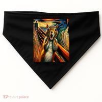 Expressionist Scream Squirrel Lovers Artistic Squirrel USA-Made Doggie Bandana thumb 0