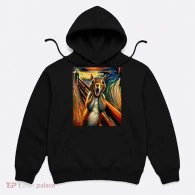 Expressionist Scream Squirrel Lovers Artistic Squirrel Hoodie