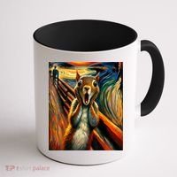 Expressionist Scream Squirrel Lovers Artistic Squirrel Coffee Mug thumb 1