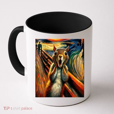 Expressionist Scream Squirrel Lovers Artistic Squirrel Coffee Mug