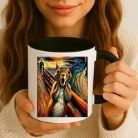 Expressionist Scream Squirrel Lovers Artistic Squirrel Coffee Mug thumb 3