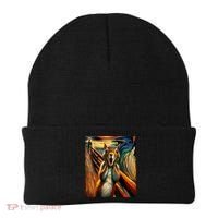Expressionist Scream Squirrel Lovers Artistic Squirrel Beanie thumb 0