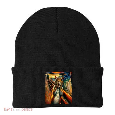 Expressionist Scream Squirrel Lovers Artistic Squirrel Beanie