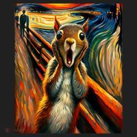 Expressionist Scream Squirrel Lovers Artistic Squirrel Tumbler thumb 3
