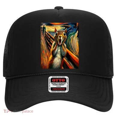 Expressionist Scream Squirrel Lovers Artistic Squirrel Hat