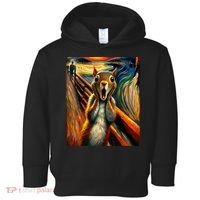 Expressionist Scream Squirrel Lovers Artistic Squirrel Toddler Hoodie thumb 0