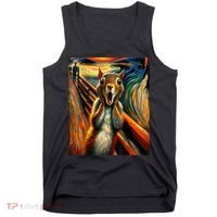 Expressionist Scream Squirrel Lovers Artistic Squirrel Tank Top thumb 0