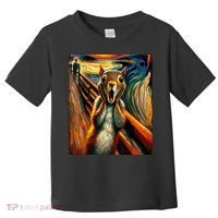 Expressionist Scream Squirrel Lovers Artistic Squirrel Toddler T-Shirt thumb 0