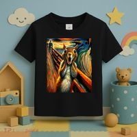Expressionist Scream Squirrel Lovers Artistic Squirrel Toddler T-Shirt thumb 3