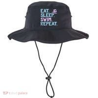 Eat Sleep Swim Repeat Swimmer Gift Bucket Hat thumb 0