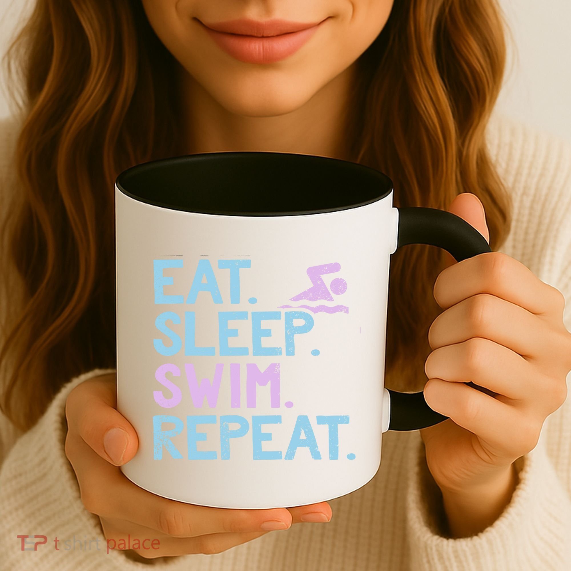 Eat Sleep Swim Repeat Swimmer Gift Coffee Mug